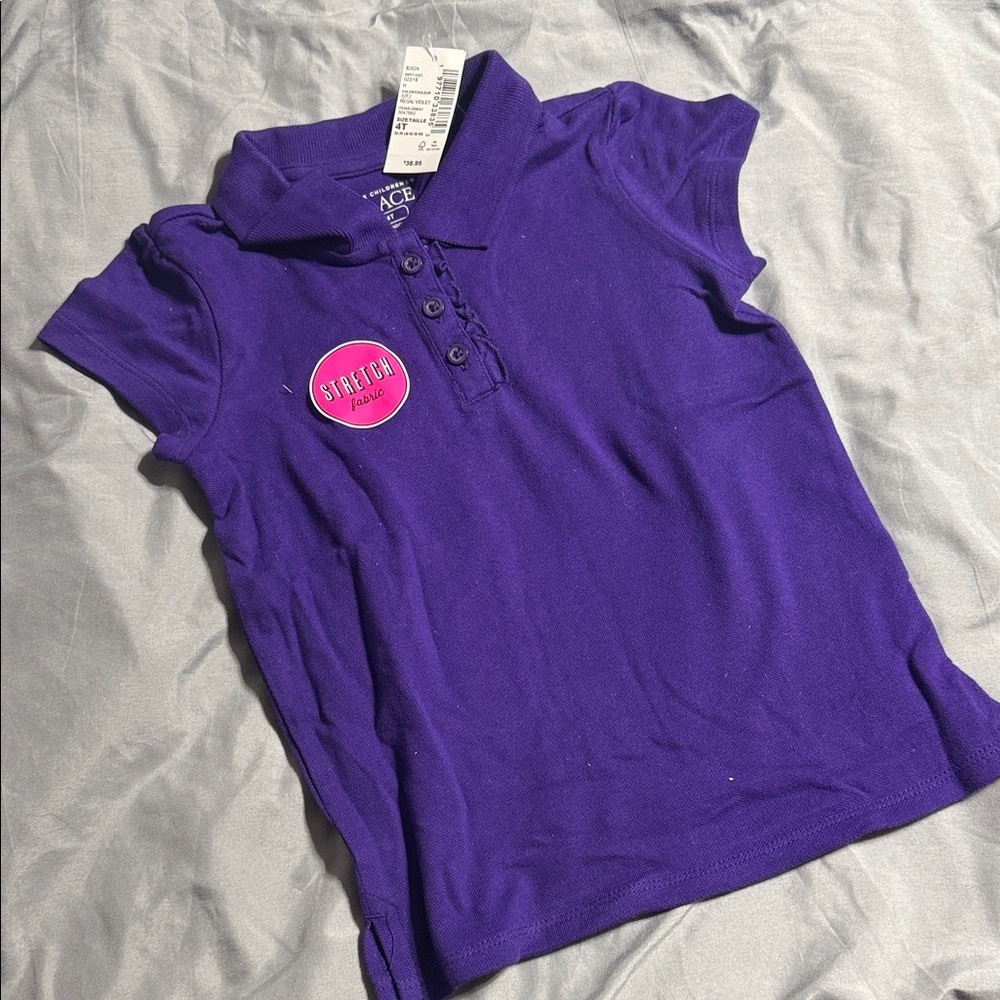 Purple Kids Polo Shirt 4t